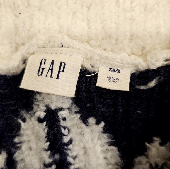 Gap Half Zip Poncho Navy/Cream XS/S - Picture 4 of 5